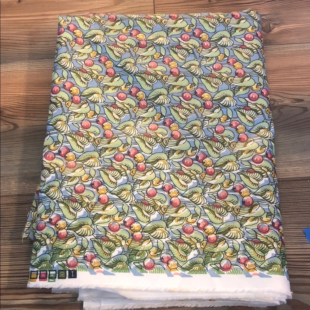 Vintage Yard of Fabric “Marisa by Payne” vines & berries 1 yard